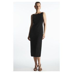 COS Square-Neck Knitted Midi Dress XS NWT
